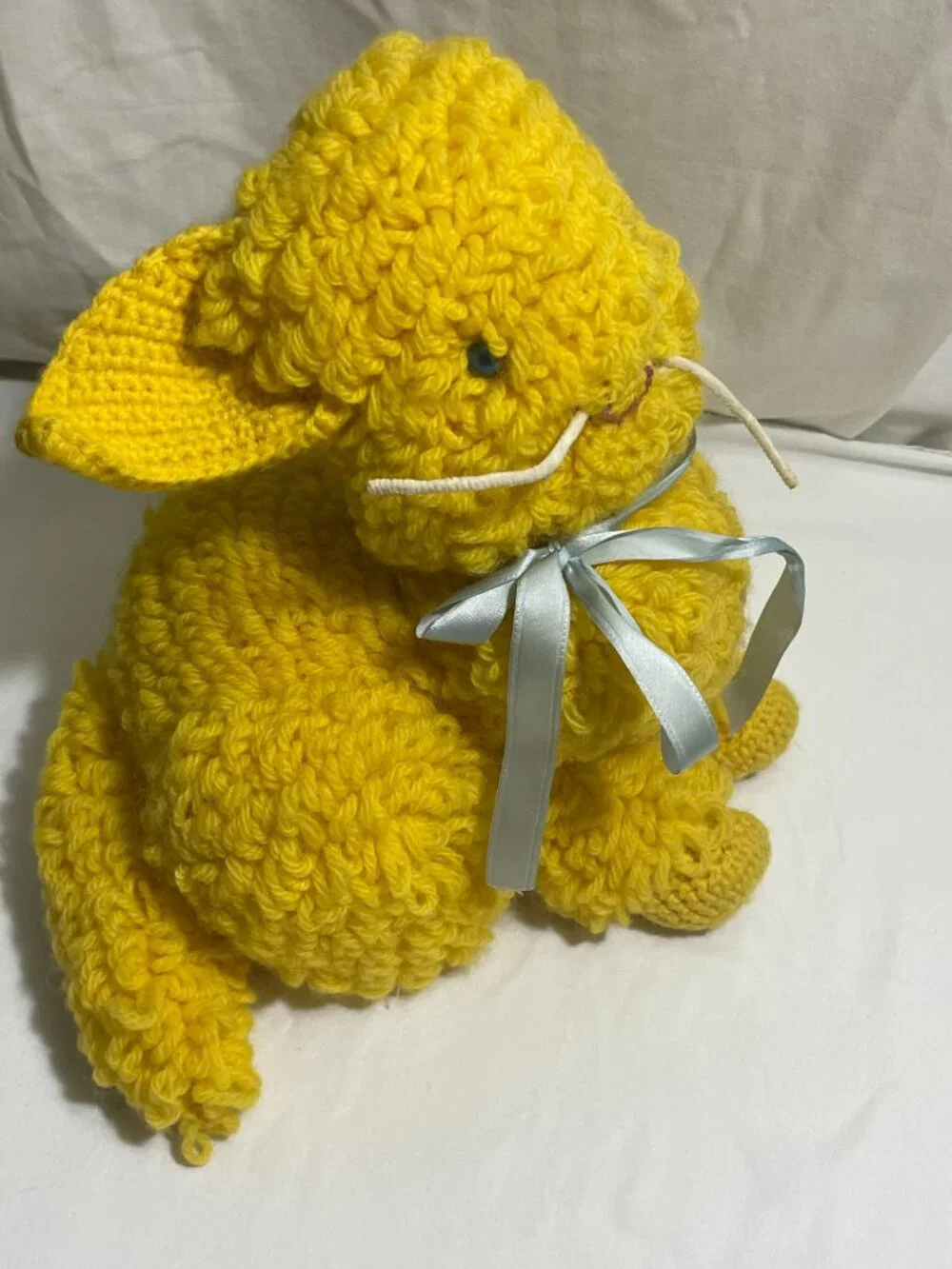 Handmade Crochet Yellow Cat Plush Stuffed Animal 11